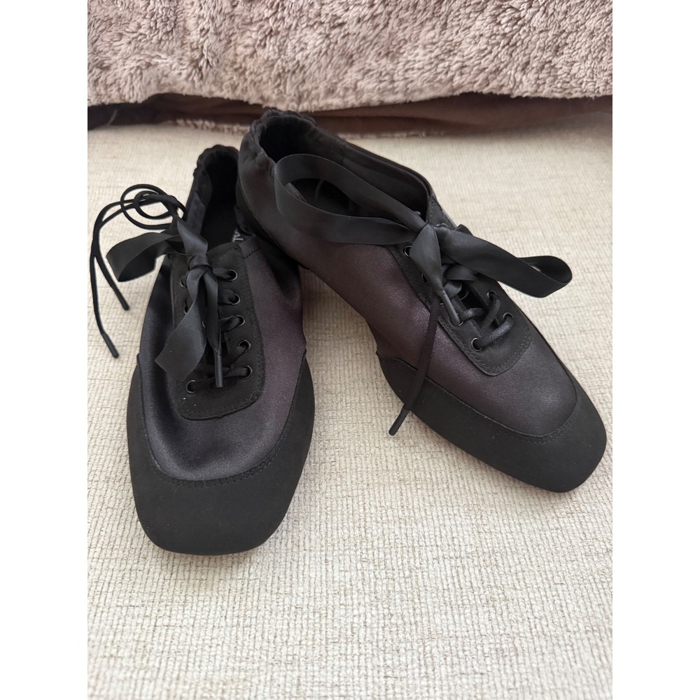 VIVAIA Cristina wmn sz 39 (8) Square-Toe Lace-Up Satin Sneakerina shoes comfort